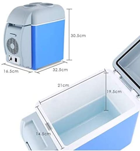Generic Viqilany Portable 7.5L Mini Car Refrigerator Multi-Function Home Travel Vehicular Fridge Dual-Mode Cooler Warmer Temperature Control