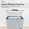 TCL 326 Liters Chest Freezer, Large Deep Freezer With Storage Basket, Mechanical Temperature Control, Front Water Disposal Device, Silver, F326Cfsl