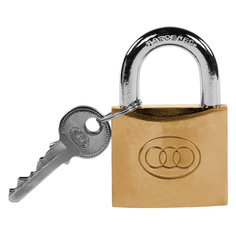 Tri Circle Padlock Brass 25mm