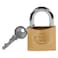 Tri Circle Padlock Brass 25mm