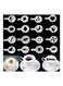 Generic 16-Piece Decorative Coffee Stencil Set -White 14cm
