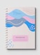 Lowha Spiral Notebook With 60 Sheets And Hard Paper Covers With Contemporary Abstract Design, For Jotting Notes And Reminders, For Work, University, School