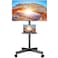 Rolling TV Stand, Mobile TV Stand with Upgraded Wheels For 32-70 Inch LCD LED OLED Flat Screen TVs up to 50 kg, Height Adjustable TV Stand With Laptop Shelf Black