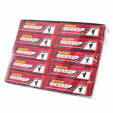 Batook Grape Flavoured Chewing Gum, 12.5g Pack of 20