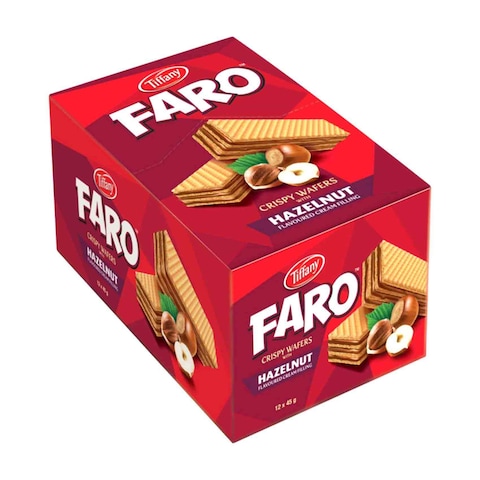 Buy Tiffany Faro Hazelnut Wafer 40g x12 in Saudi Arabia