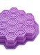 Generic Honeycomb Bee Silicone Cake Mold Purple 30x30x5cm