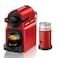 Nespresso Coffee Machine 1260 Watt - Red + Aeroccino 3 Milk Frother - Red - D40-RE