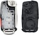 Rubik 3+1 Button Flip Folding Remote Car Key Shell Case with Uncut Blade for Volkswagen VW Tiguan Golf Sagitar Polo PASSAT B5 B6 GTI Jetta Hella Beetle CC EOS Phaeton Touareg
