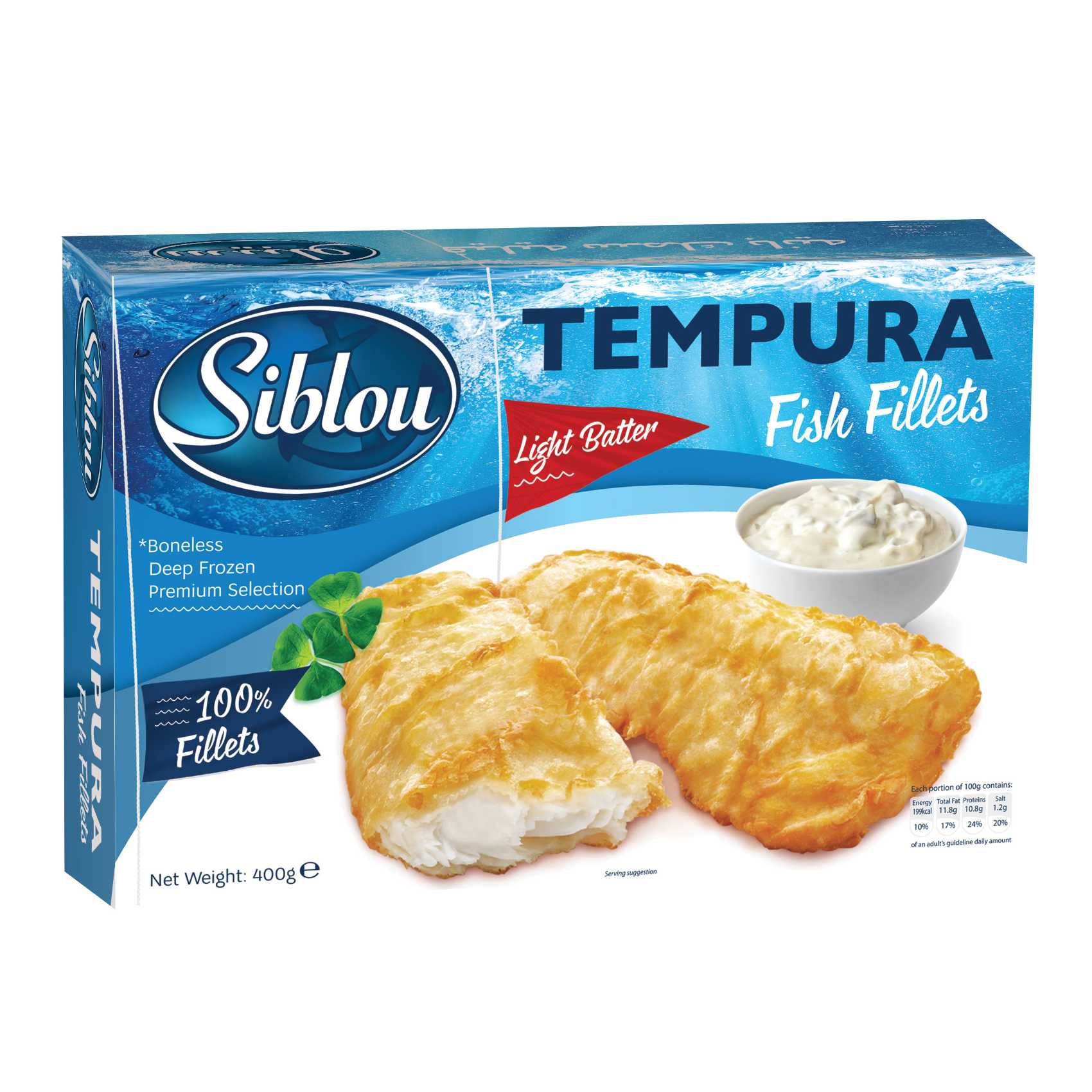 Siblou Tempura Fish Fillets 400g