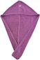 Lushh 100% Cotton Terry Hair Towel Wrap, Bath Shower Head Towel Quick Magic Dryer, Purple