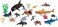 Terra By Battat Marine World, Assorted Fish &amp; Sea Creature Miniature Animal Toys For Kids 3+ (60 Pc)