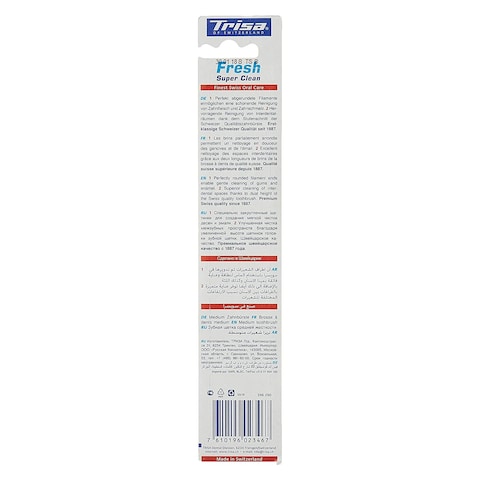 Trisa Fresh Super Clean Medium Toothbrush White