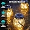 Yiliaw Solar Lantern 2 Pack, Hanging Outdoor Lanterns Waterproof 30 LED Lights Garden Decorative Landscape Halloween Christmas For Yard Patio Lawn Decoration
