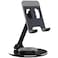 Xonic Mobile Phone Stand For Desktop With 360&deg; Rotating Base, Adjustable and Foldable Aluminum Mobile Phone Holder, Compatible For All 4.0"-11" Phones And Tablets Black