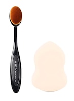 Buy Generic 2-Piece Foundation Brush Set With Makeup Sponge Multicolour in UAE