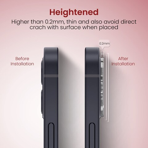 Moxedo Camera Lens Protector, 9H Tempered Glass, Scratch Resistant Aluminum Alloy Frame Camera Cover Screen Protector Compatible for iPhone 12/6.1 inch (PLATINUM GOLDEN)