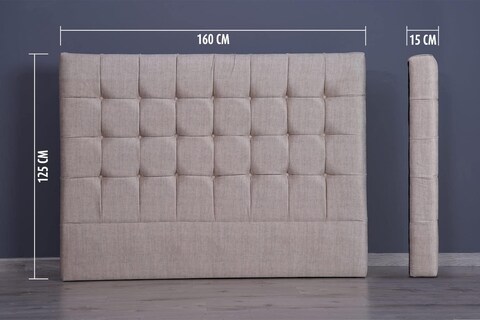 PAN Home Home Furnishings Vista Headboard Chanel Beige L-160: H-125cm Beige