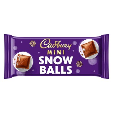 Cadbury Mini Snow Balls Chocolate Bar 110G