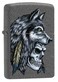 Zippo 29863 211 Wolf Skull Feather Design Windproof Lighter