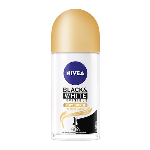 Buy NIVEA Antiperspirant Roll-on for Women, 48h Protection, Black  White Invisible Silky Smooth Shaving, 50ml in Saudi Arabia