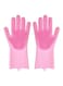 Generic Magic Reusable Silicone Gloves Pink