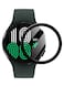 Fitme واقي شاشة ثلاثي الأبعاد مكون من 4 قطع لساعة Samsung Galaxy Watch-4 مقاس 44 مم أسود