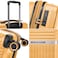 Cabinpro Hard Case Medium Checked Luggage Trolley For Unisex Polypropylene Lightweight 4 Double Wheeled Suitcase With Built In TSA Type Lock Travel Bag CP002 Yellow