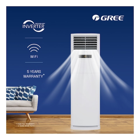 Gree i Flowind Inverter Tower Air Conditioner 48C3 White 4 Ton