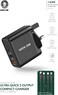 Green Lion Adapter Ultra Quick 3 Output Compact Charger (UK Plug) 50W With 2 Cables, Multi Device Charging, Quick Charging (Black) - Adapter