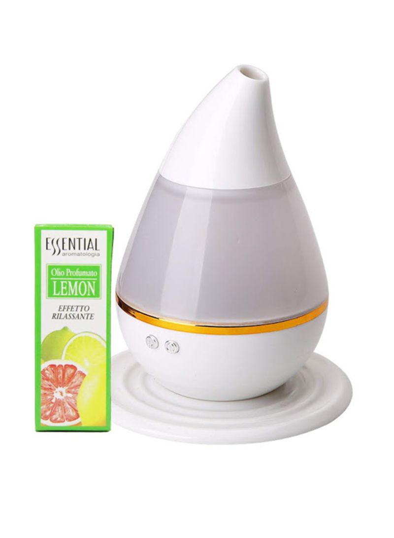 Generic - Mini USB Humidifier With Lemon Oil 10ml HMDO-2212 White