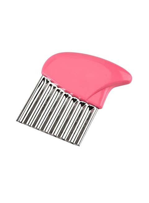 Sanbo-Wavy Cut Potato Slicer Pink 11x8centimeter