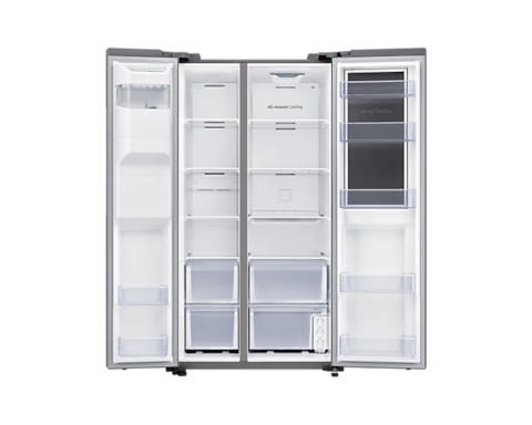 Samsung 806L Net Capacity Side-by-Side Refrigerator With Water Dispenser, Silver, RS80T5190SL - International Specs
