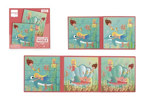 Scratch Europe Scratch Magnetic Puzzle Book To Go Mermaids