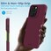 Remson Mag-X Magnetic Hybrid Protective Silicone Case Military Grade Protection For iPhone 13 Pro Max (Maroon)
