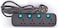 Terminator brand 4 way black color universal socket power extension - TPB 624AB-3M
