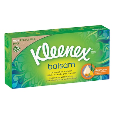 كلينكس مناديل مبللة للوجه ببلسم 64 قطعة