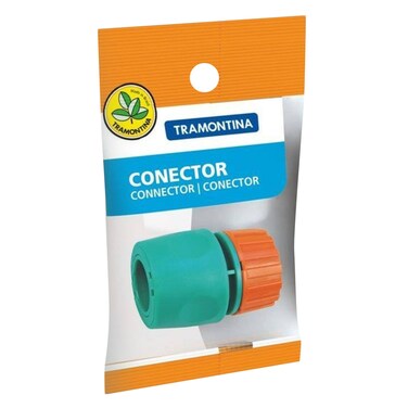 Tramontina Aquastop Quick Coupler 1/2 Inch Green/Orange