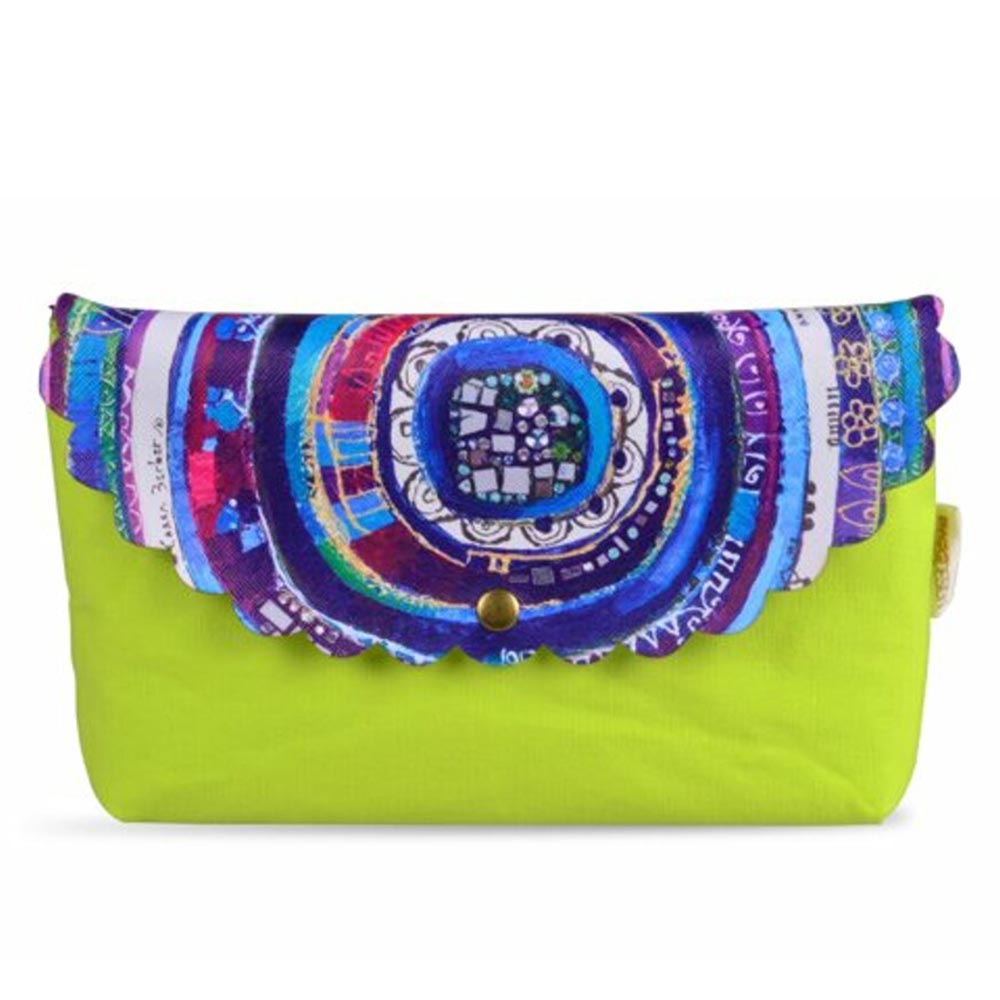 BiggDesign - Evil Eye Denim Makeup Bag, Yellow, 20 x 12 x 5 cm