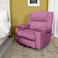 In House Velvet Rocking &amp; Rotating Cinematic Recliner Chair With Cups Holder - Light Purple - Lazy Troy