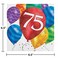 Creative Converting 417870 75th Bday Luncheon Napkins, 6. 5 x 6. 5 Inches, 16 Count