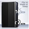 Case For Samsung Galaxy Tab S9 FE 10.9-Inch, Slim Translucent Back Tri-Fold Stand Protective Tablet Cover, Support S Pen Charging, Auto Wake/Sleep (Black)
