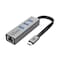 Promate USB-C Hub with Ethernet Adapter, Multiport USB-C to 1000Mbps RJ45 Network Adapter with Ultra-Fast 3 USB Ports, 5 Gbps Data Transfer Speed, GigaHub-C