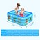 ULTIMAX Rectangular Inflatable Pool Three Ring Inflatable Paddling Pool Indoor &amp; Outdoor For Kids And Adults-Multicolor (305cm)