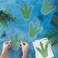 GingerRay - Foot Print Stencil - Dinosaur 6pcs - Green