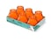 Bolsius Twilight Glass Candles, Unscented, Tray of 6 Candles - 104/96mm, Orange