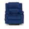 In House Velvet Rocking Cinematic Recliner Chair With Cups Holder - Dark Blue - Lazy Troy