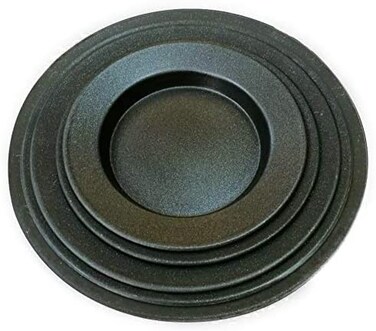 Ayda Non Stick Kunefe Plate, Cooking And Serving Plates For Kunafa, Kataifi, Knafeh And Shredded Phyllo Dough Tray- Red (5 Pcs Set)