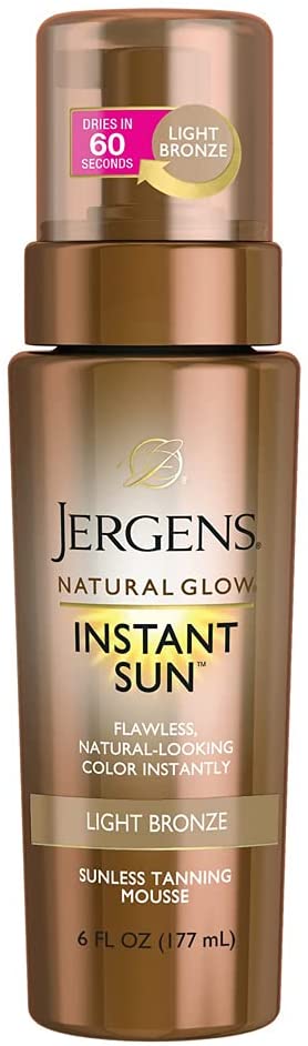 Buy Jergens Natural Glow Instant Sun Body Mousse, Self Tanner For Light ...