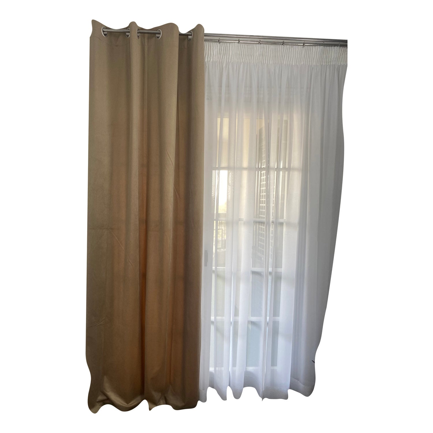 Buy Sam Shanilia Curtain - 135x250cm - Gold Online | Carrefour Egypt