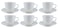 Shallow Thick Gold Rim Cup And Saucer Set White 90ml Pack of 12